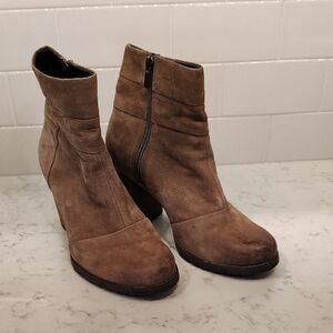 Clarks Tan Ankle Booties